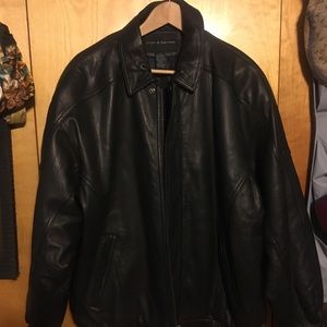 Croft and Barrow Leather Bomber